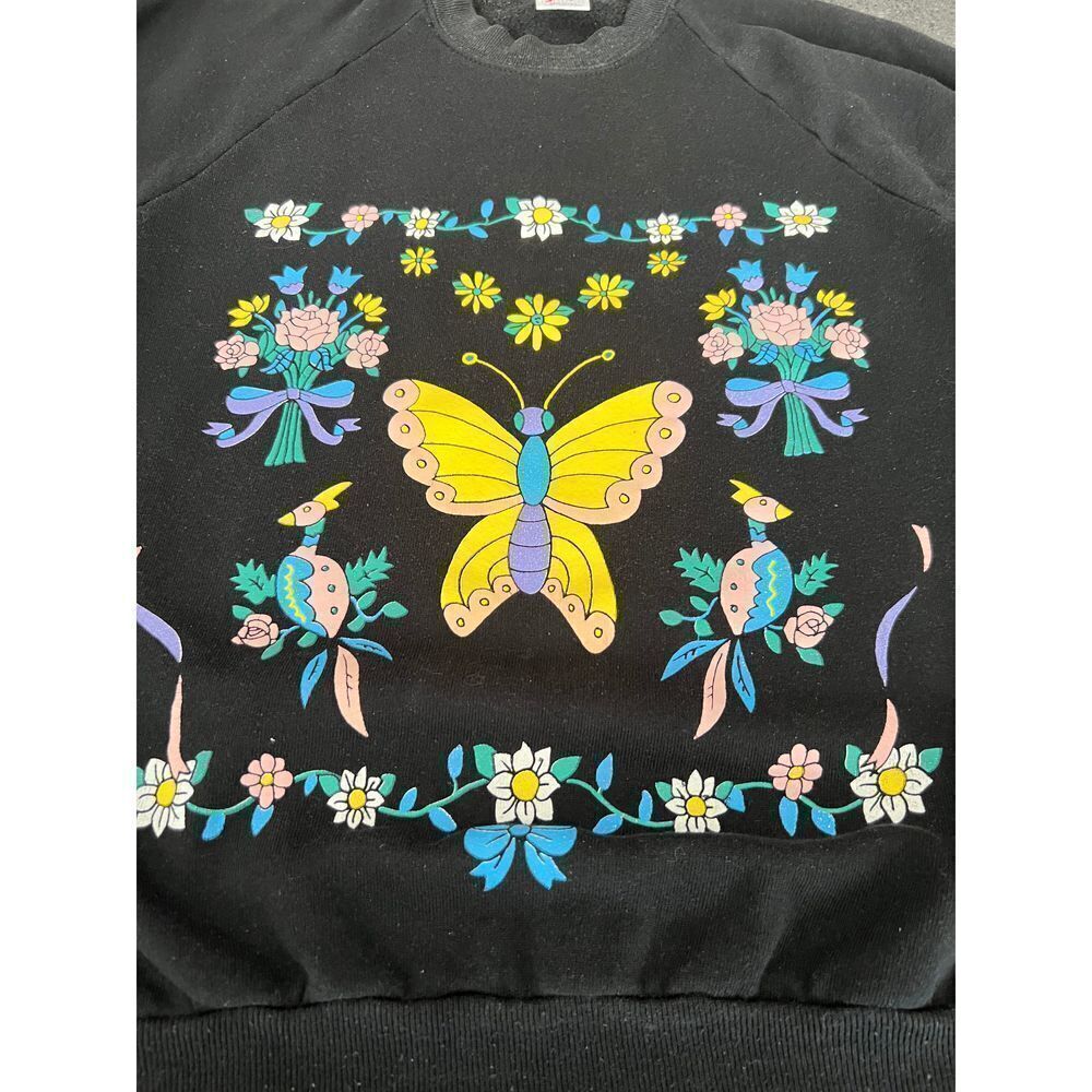 JERZEES butterfly peacock sweatshirt Made in USA - Picture 2 of 7